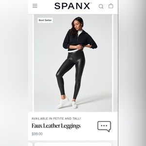 SPANX faux leather leggings